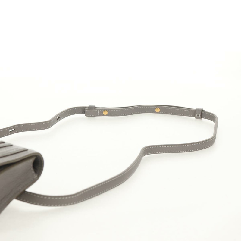 【日本直送】Chloe Mercy 腰包 皮革 灰色 金色 正品 BA7542-13