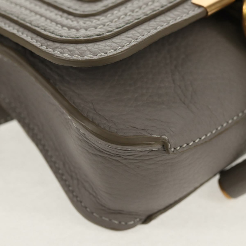 【日本直送】Chloe Mercy 腰包 皮革 灰色 金色 正品 BA7542-14