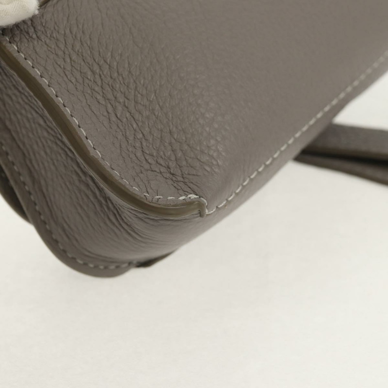 【日本直送】Chloe Mercy 腰包 皮革 灰色 金色 正品 BA7542-16