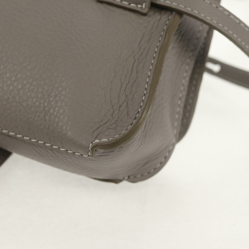 【日本直送】Chloe Mercy 腰包 皮革 灰色 金色 正品 BA7542-17