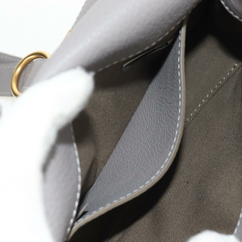 【日本直送】Chloe Mercy 腰包 皮革 灰色 金色 正品 BA7542-23