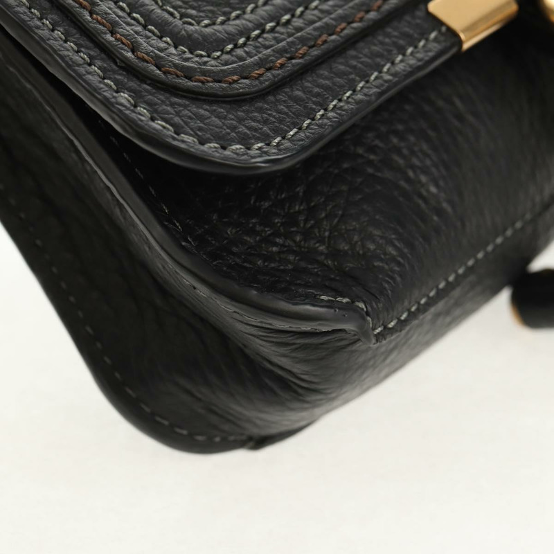 【日本直送】Chloe Mercy 腰包 皮革 黑色 金色 正品 BA7541-14