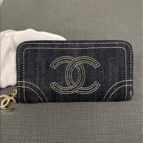 Chanel牛仔錢包