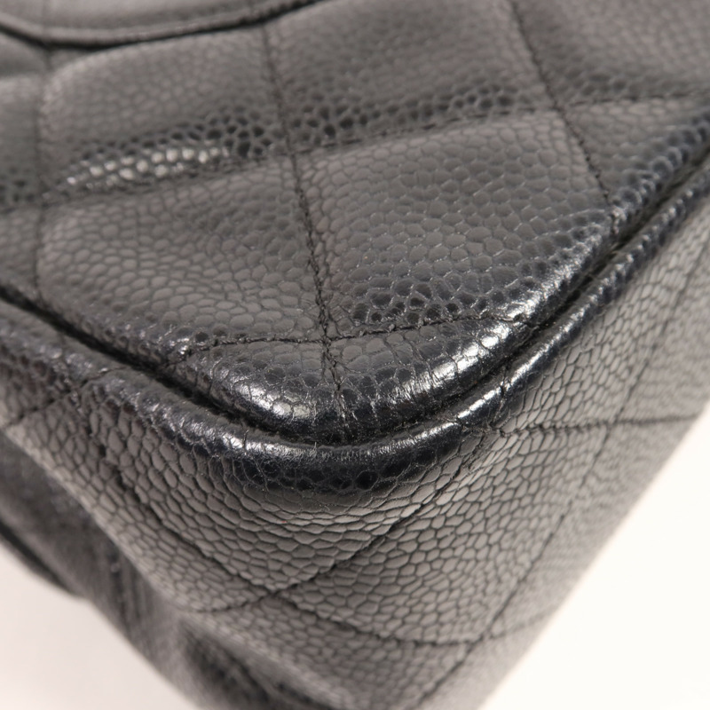 CHANEL 牛皮皮革Large Classic銀扣鏈帶肩背袋-8