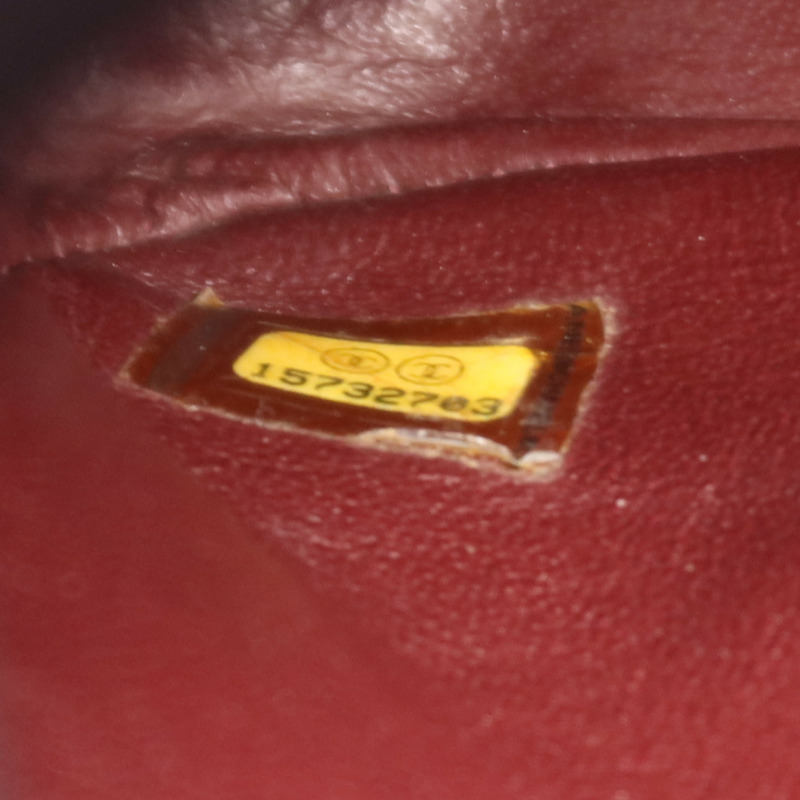 CHANEL 牛皮皮革Large Classic銀扣鏈帶肩背袋-11