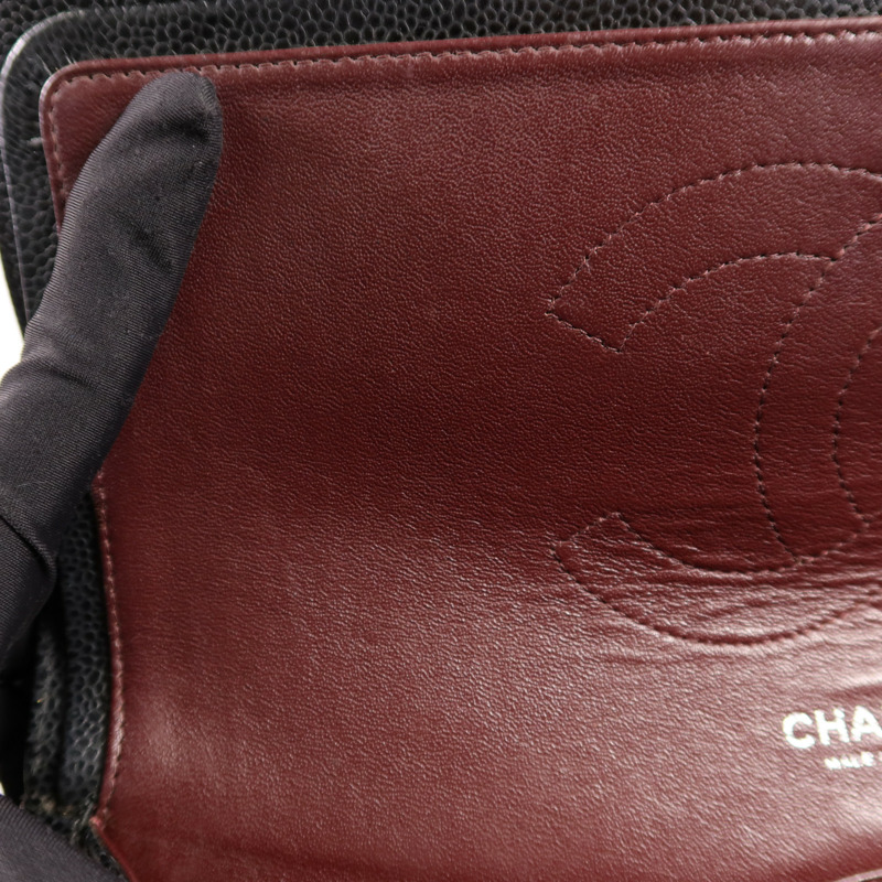 CHANEL 牛皮皮革Large Classic銀扣鏈帶肩背袋-14