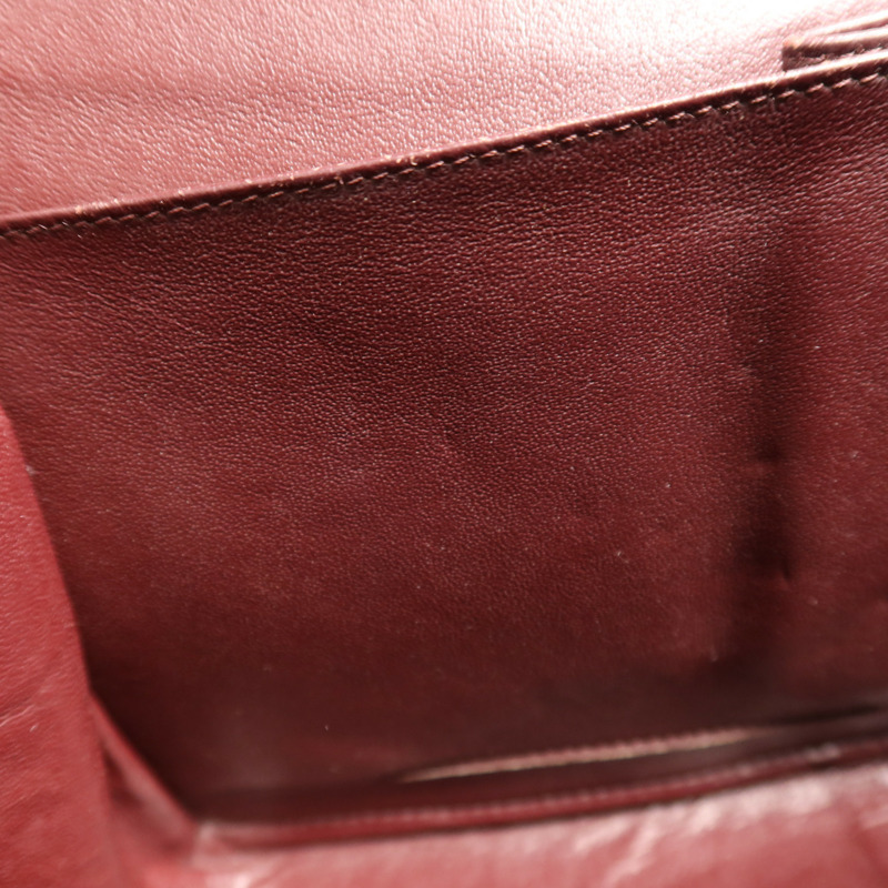 CHANEL 牛皮皮革Large Classic銀扣鏈帶肩背袋-16