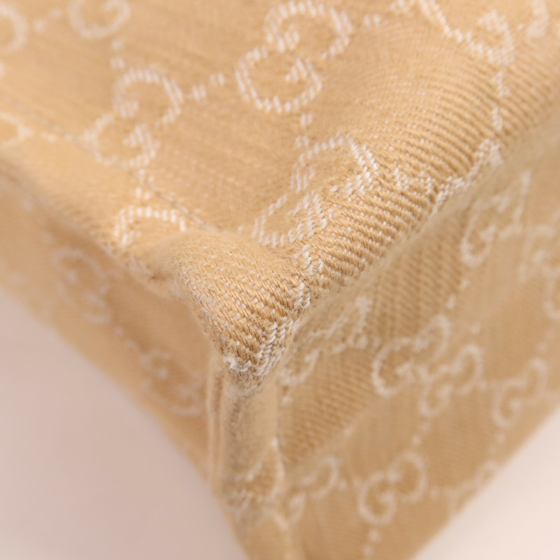 GUCCI 帆布2 Way Shoulder金扣手挽肩背兩用袋-8