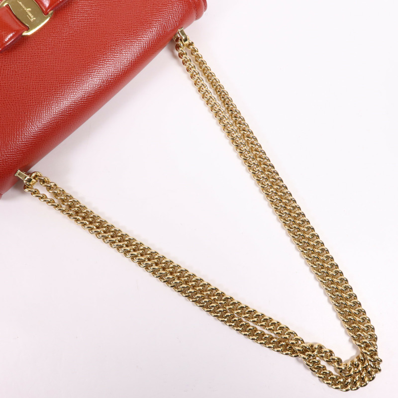 Salvatore Ferragamo 牛皮皮革Shoulder Bag金扣肩背袋-4