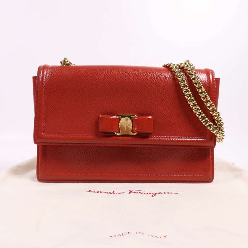 Salvatore Ferragamo 牛皮皮革Shoulder Bag金扣肩背袋-15