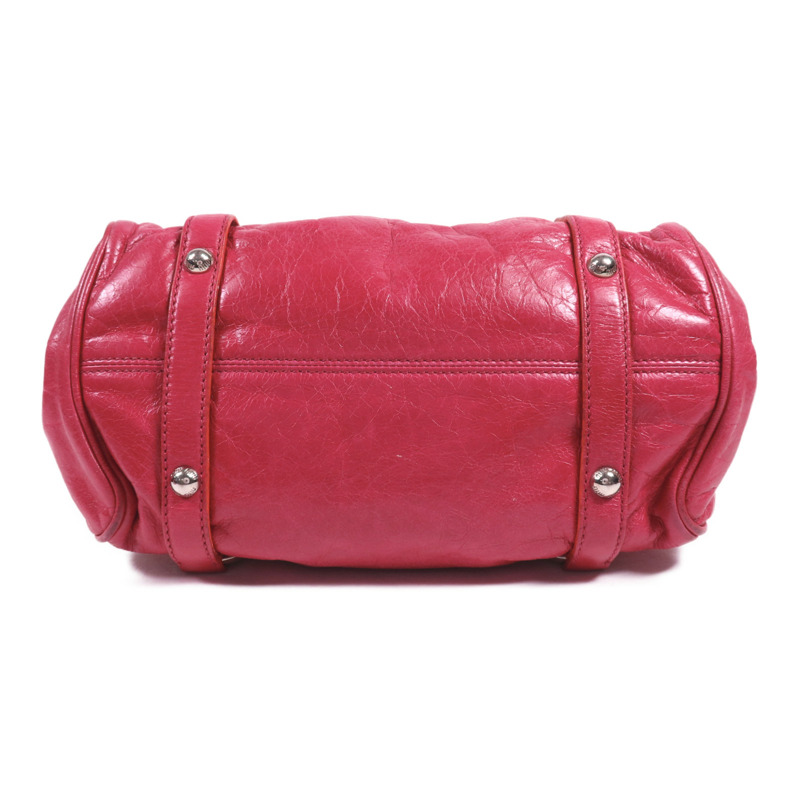 Miu Miu 牛皮皮革2 Way Shoulder銀扣手挽肩背兩用袋-3