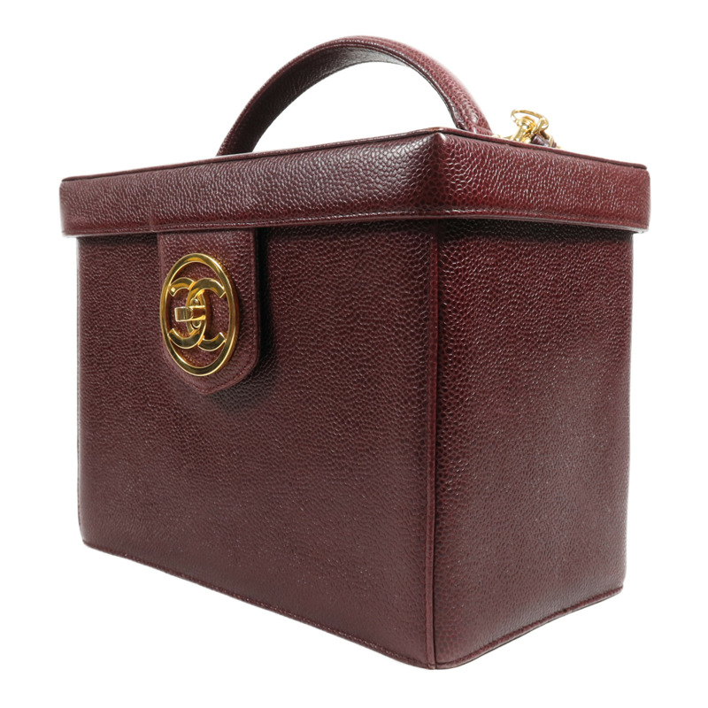 CHANEL 牛皮皮革2Way Shoulder Bag金扣手挽肩背兩用袋-2