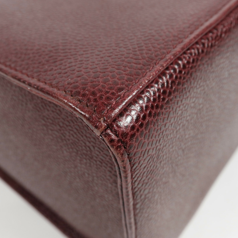 CHANEL 牛皮皮革2Way Shoulder Bag金扣手挽肩背兩用袋-5