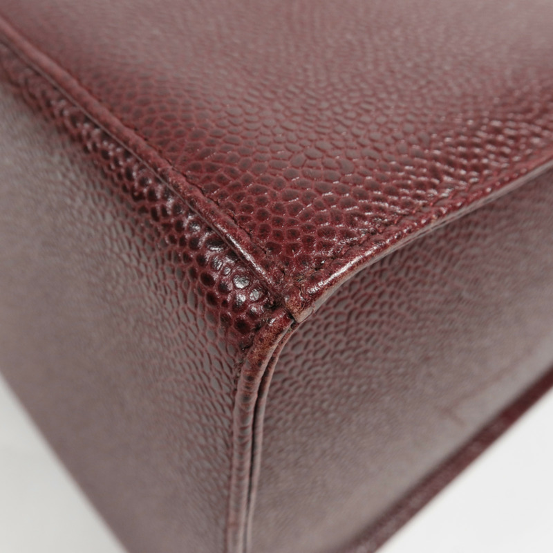 CHANEL 牛皮皮革2Way Shoulder Bag金扣手挽肩背兩用袋-6