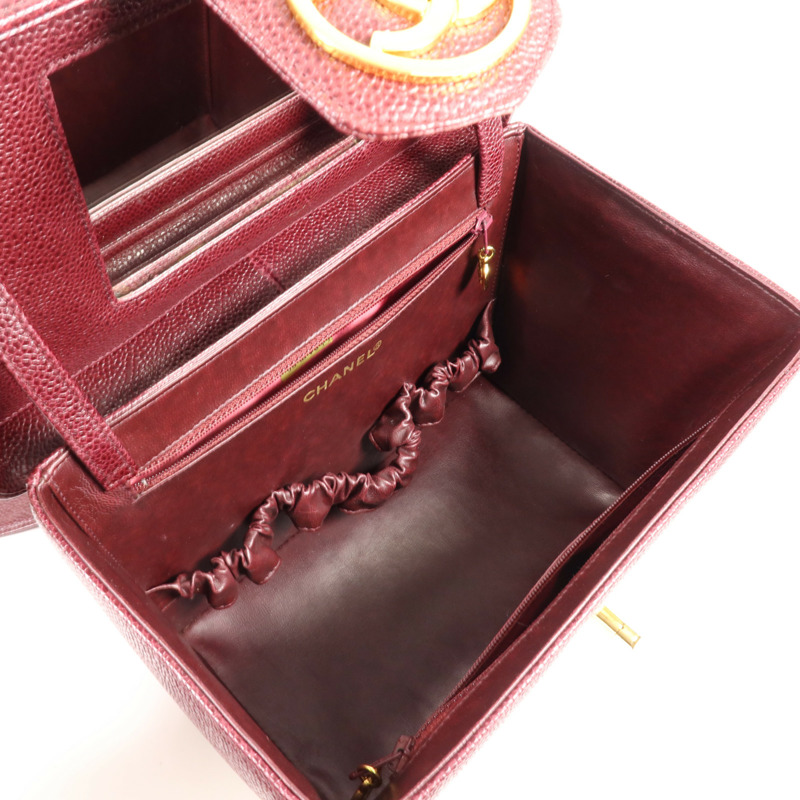 CHANEL 牛皮皮革2Way Shoulder Bag金扣手挽肩背兩用袋-9