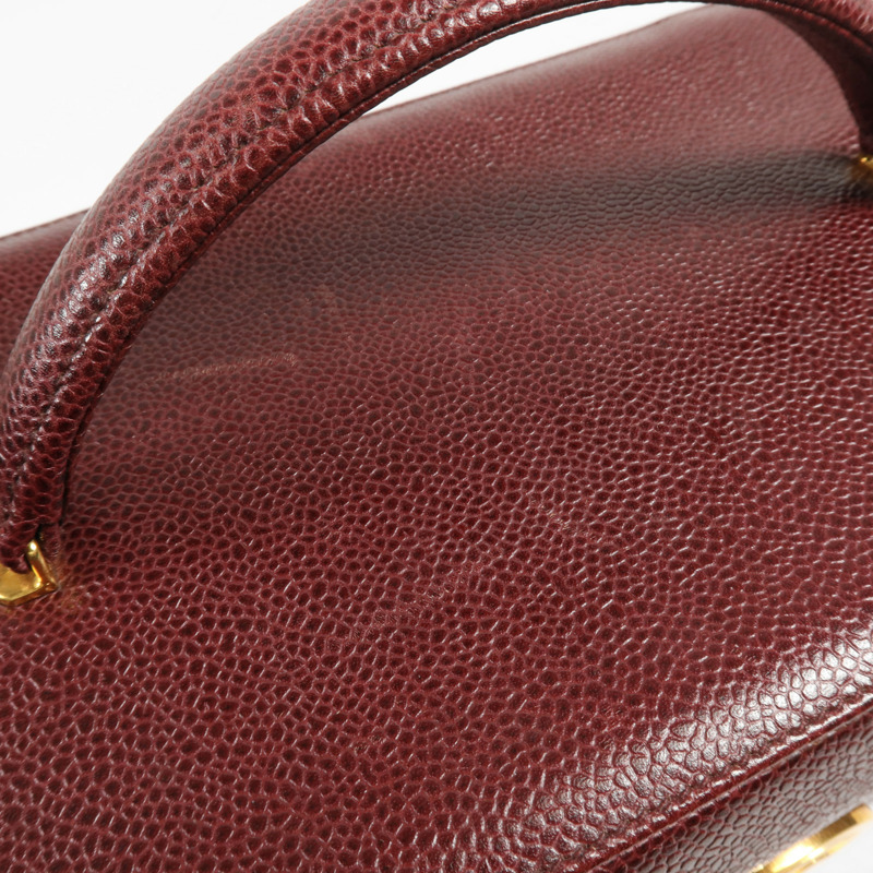 CHANEL 牛皮皮革2Way Shoulder Bag金扣手挽肩背兩用袋-15