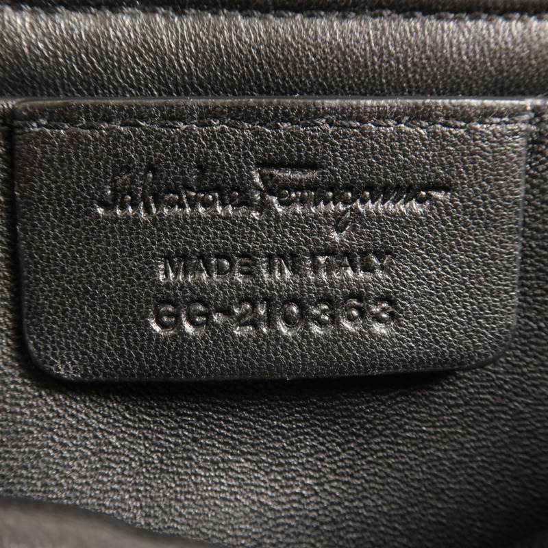 Salvatore Ferragamo 帆布Viva Bow金扣肩背袋-11