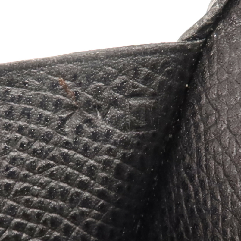 HERMES Epsom皮革Bearn Wallet金扣長錢包Noir-6