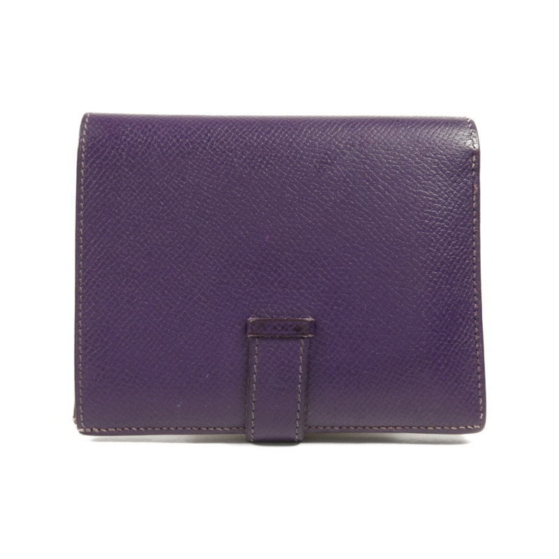 HERMES Epsom皮革Bearn Compact Wallet銀扣錢包-1
