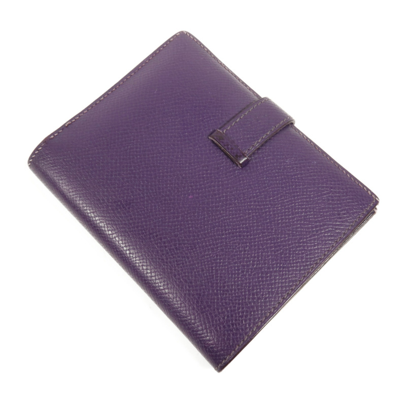 HERMES Epsom皮革Bearn Compact Wallet銀扣錢包-3