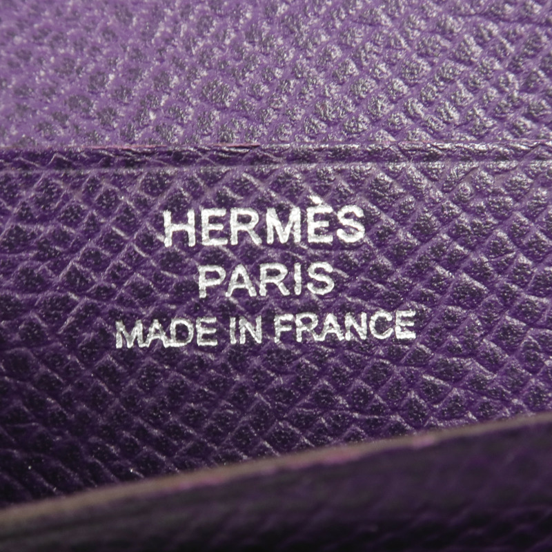 HERMES Epsom皮革Bearn Compact Wallet銀扣錢包-6