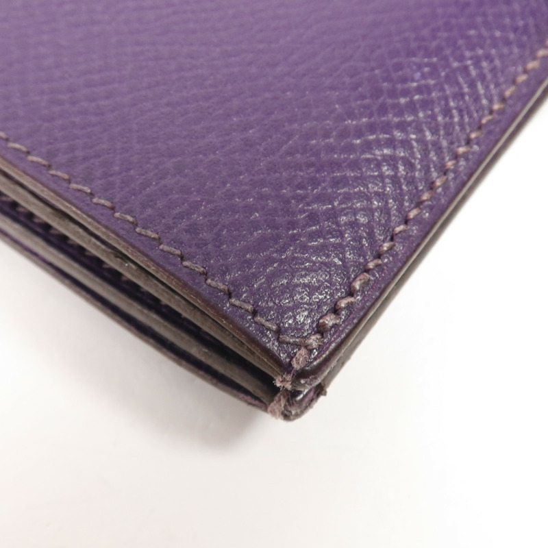 HERMES Epsom皮革Bearn Compact Wallet銀扣錢包-12