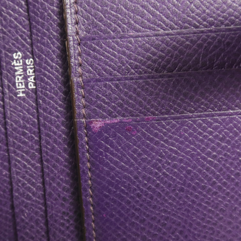 HERMES Epsom皮革Bearn Compact Wallet銀扣錢包-14