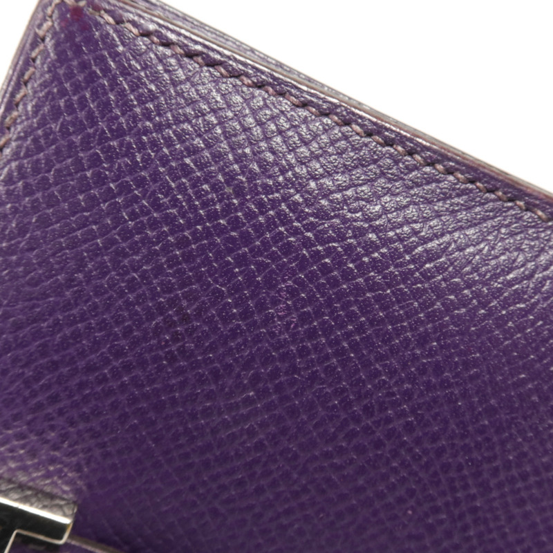 HERMES Epsom皮革Bearn Compact Wallet銀扣錢包-16