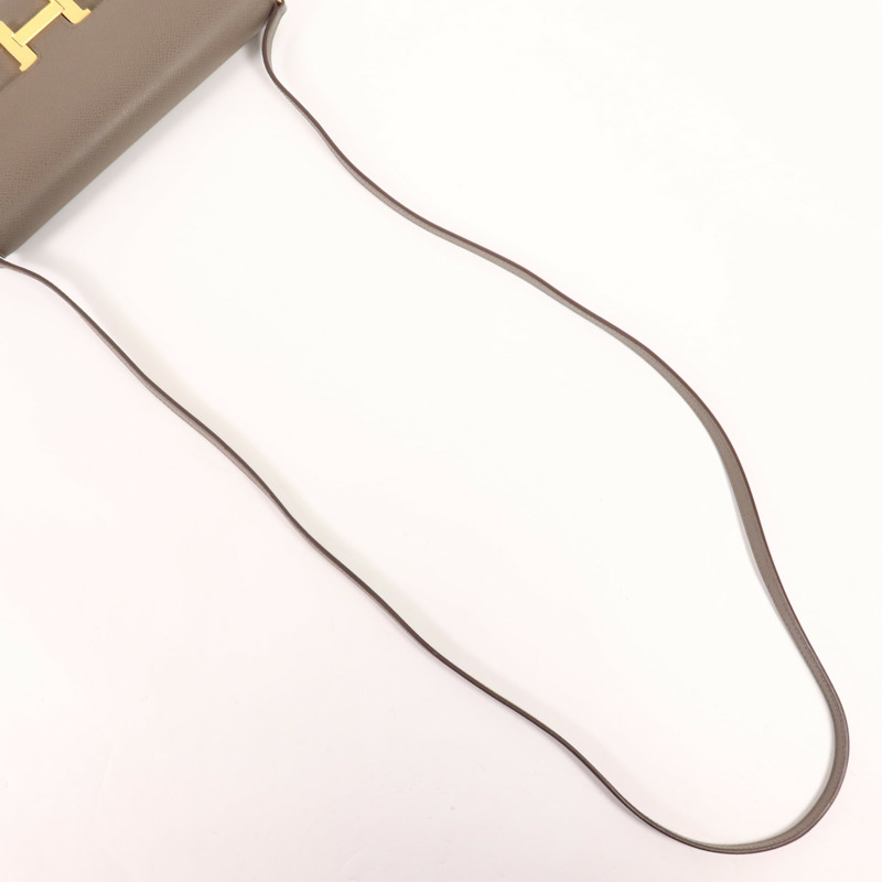 HERMES Epsom皮革Constance To Go金扣肩背袋Etain-4