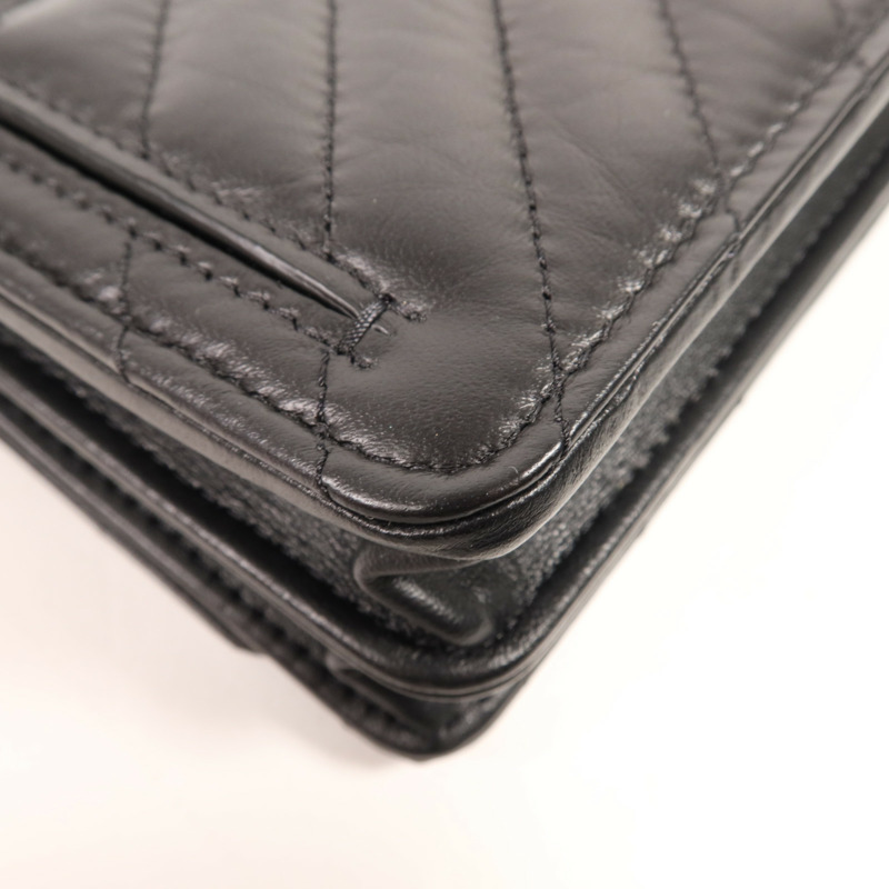 CHANEL 牛皮皮革Wallet On Chain鏈帶肩背袋-8