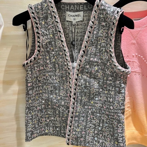 Chanel小香香奈兒Jennie同款滿版亮片背心（全新）