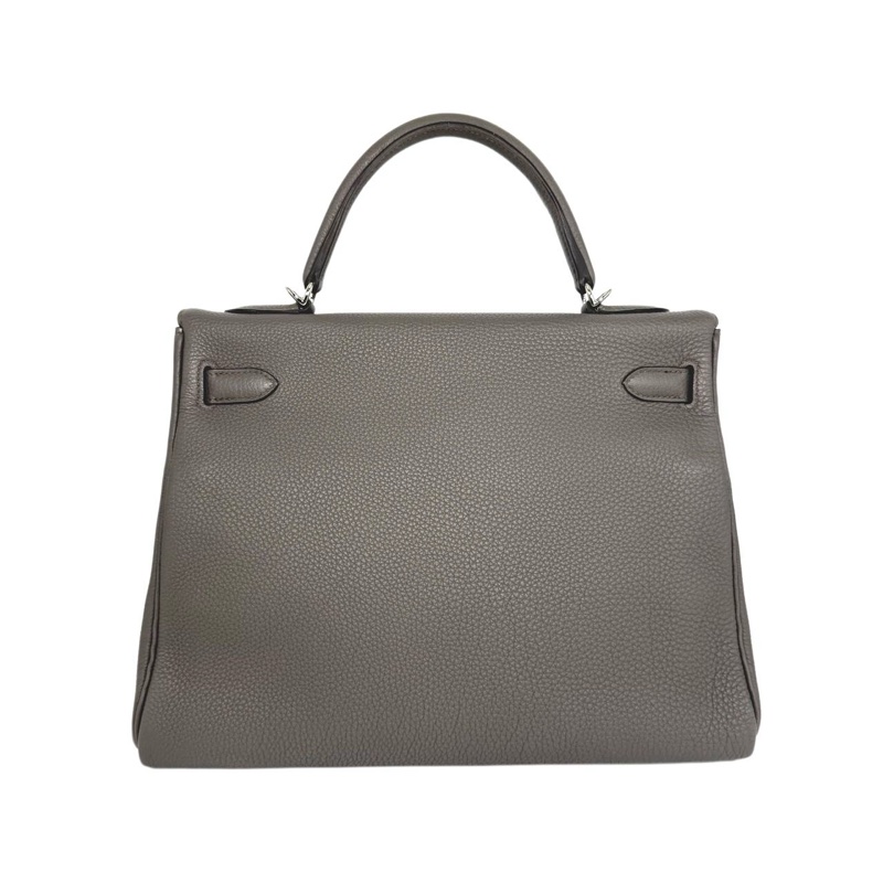 ［4254］Hermès 愛馬仕 Kelly 32 錫器灰 手提包 TOGO皮 銀扣-1