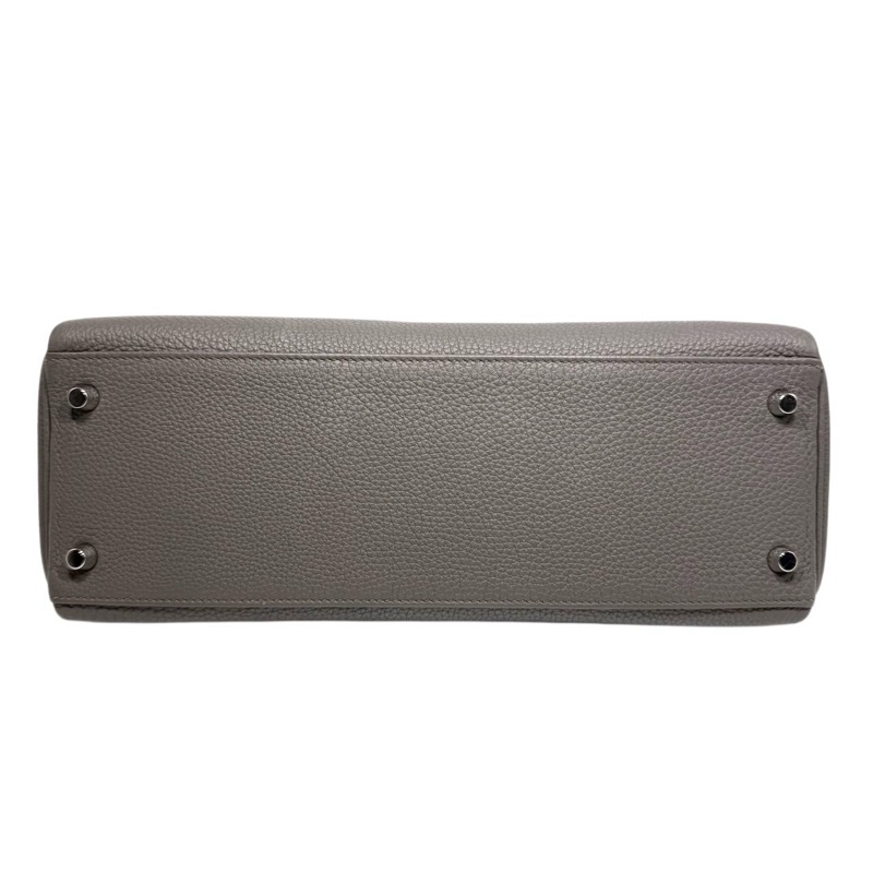 ［4254］Hermès 愛馬仕 Kelly 32 錫器灰 手提包 TOGO皮 銀扣-4