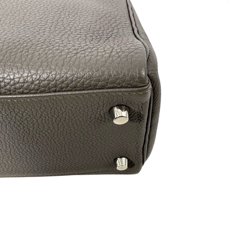 ［4254］Hermès 愛馬仕 Kelly 32 錫器灰 手提包 TOGO皮 銀扣-9