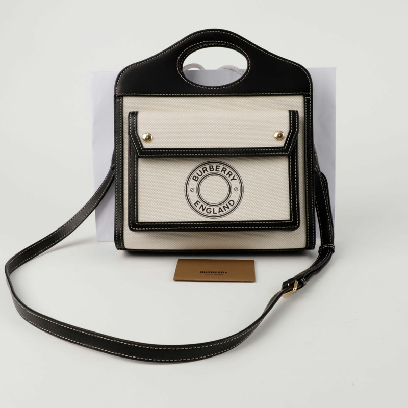 BURBERRY 口袋迷你手提單肩包 8028058-0