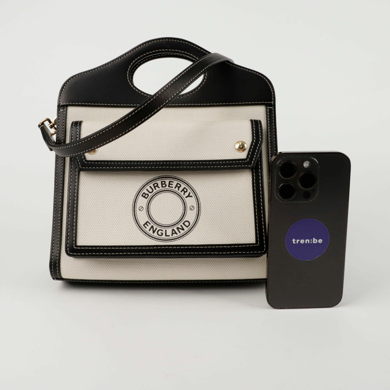 BURBERRY 口袋迷你手提單肩包 8028058-6