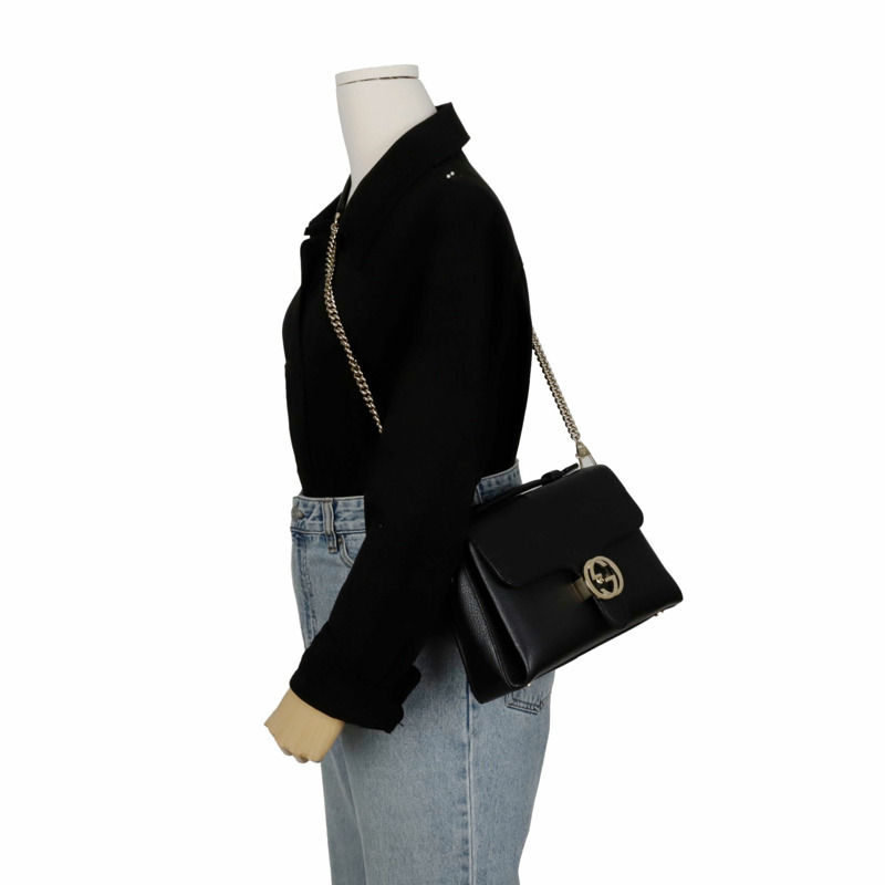 GUCCI 互扣式頂部手把手提單肩包 510302-15