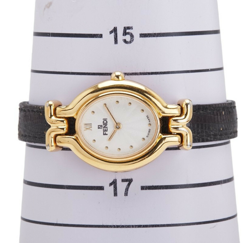 Fendi Chameleon腕錶，640L石英機芯，白色錶盤，不鏽鋼錶殼，皮革錶帶，5種顏色可選，女士款，可更換錶帶-6