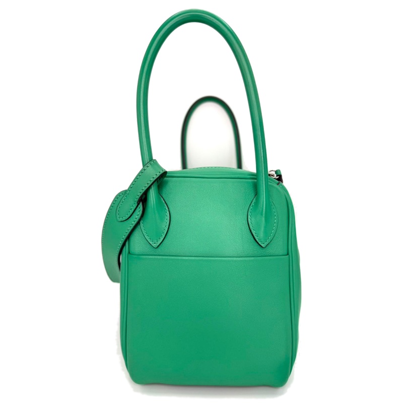 ［3072］Hermès 愛馬仕 Lindy 26 薄荷綠 手提包 SW皮 銀扣-2