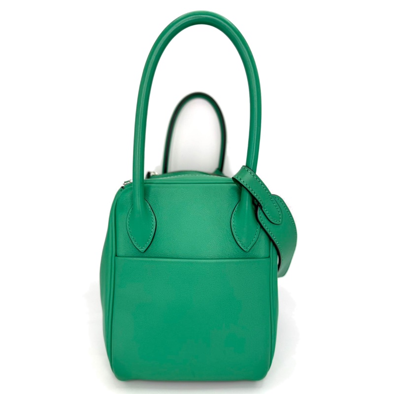 ［3072］Hermès 愛馬仕 Lindy 26 薄荷綠 手提包 SW皮 銀扣-3