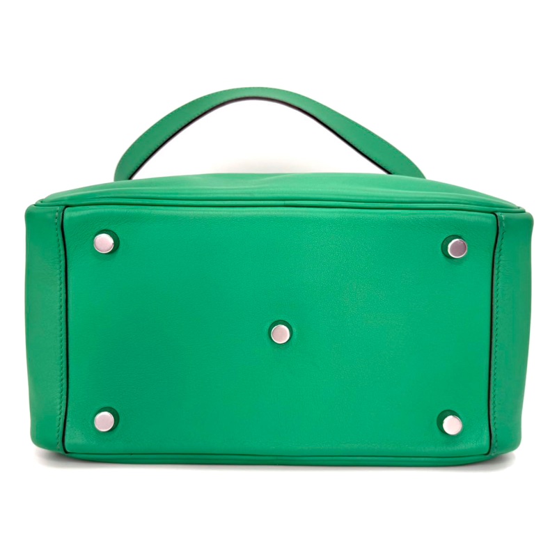 ［3072］Hermès 愛馬仕 Lindy 26 薄荷綠 手提包 SW皮 銀扣-5