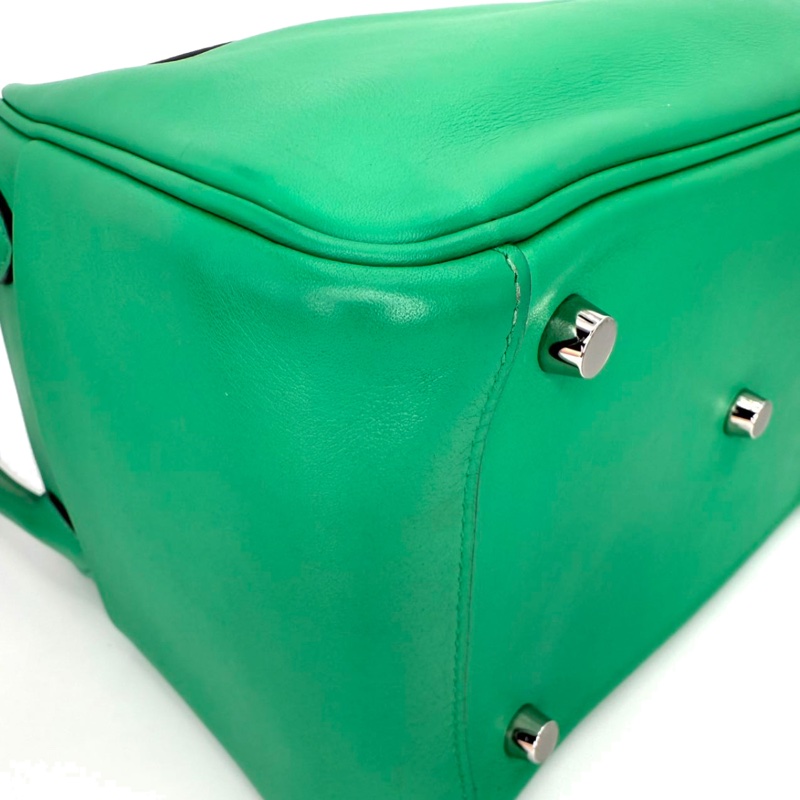 ［3072］Hermès 愛馬仕 Lindy 26 薄荷綠 手提包 SW皮 銀扣-9