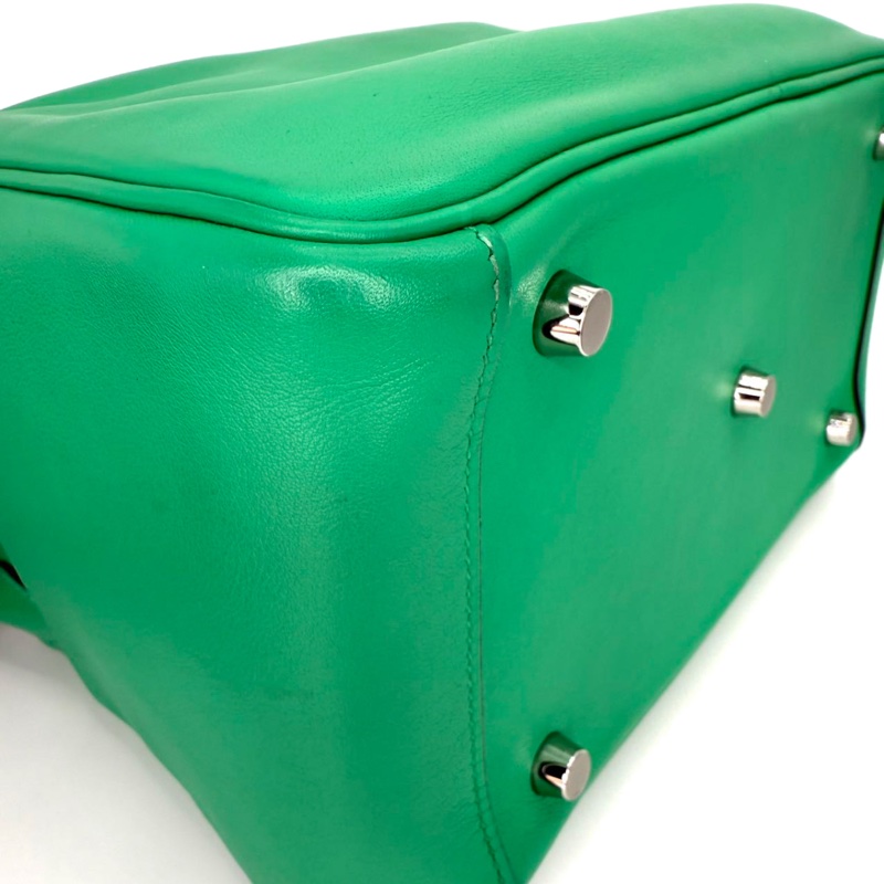 ［3072］Hermès 愛馬仕 Lindy 26 薄荷綠 手提包 SW皮 銀扣-11