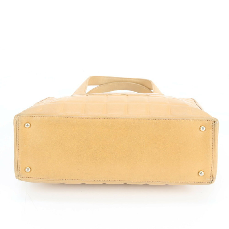 香奈兒巧克力色羊皮手提包，附保固卡和序號封條，女士單肩包-4