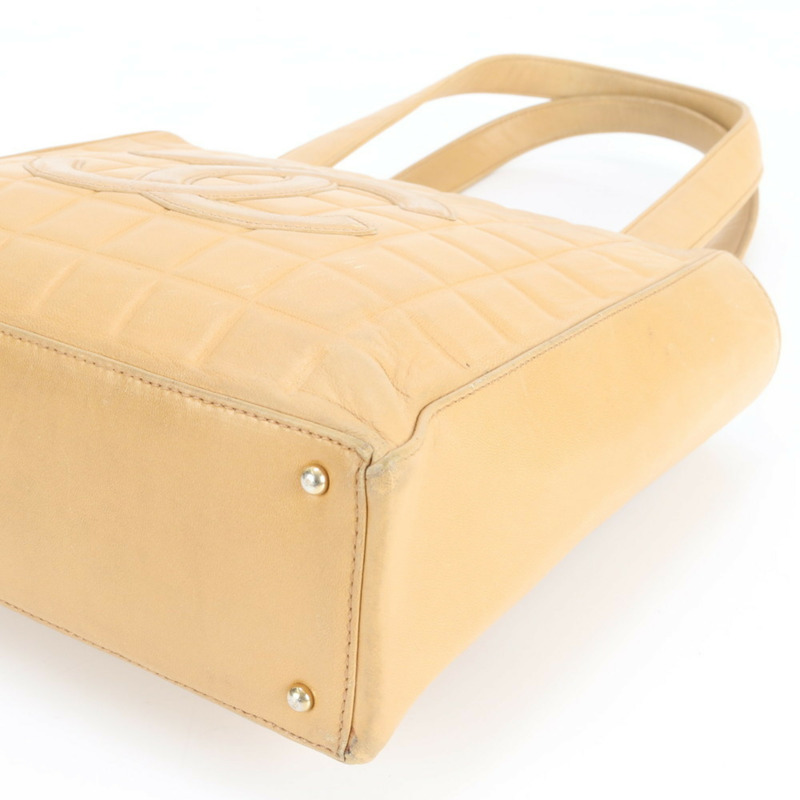 香奈兒巧克力色羊皮手提包，附保固卡和序號封條，女士單肩包-5