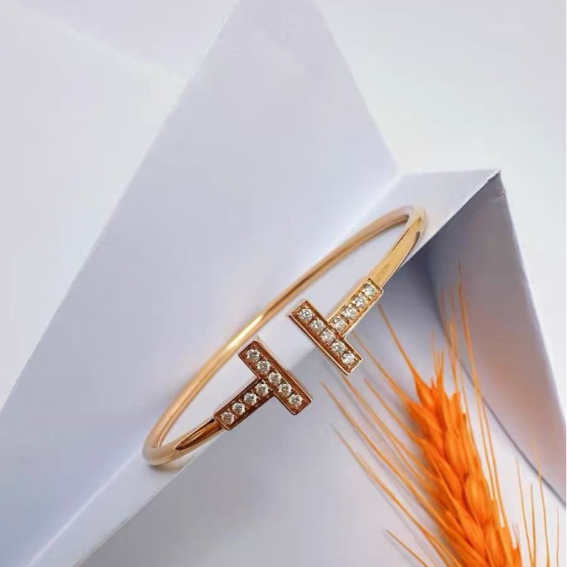 TIFFANY T系列雙T帶鑽手環14cm 99新-2