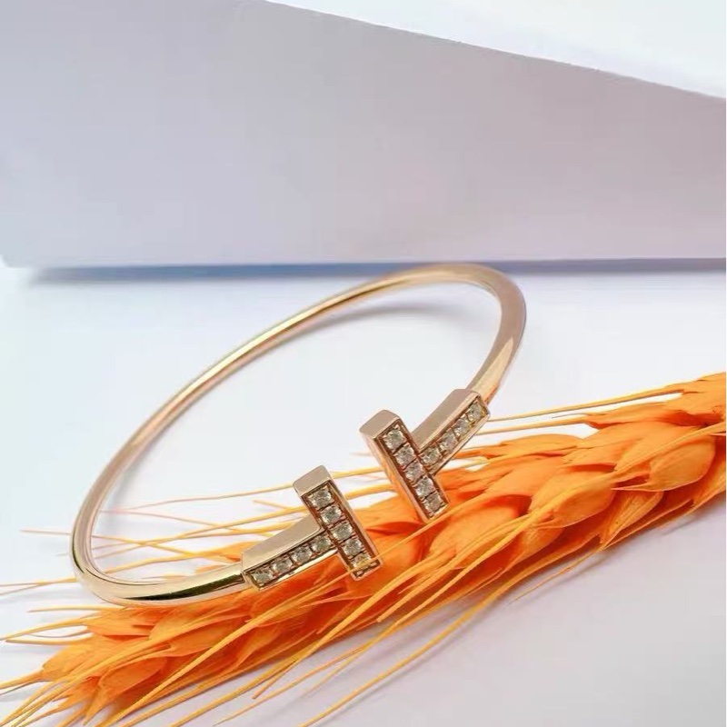 TIFFANY T系列雙T帶鑽手環14cm 99新-4
