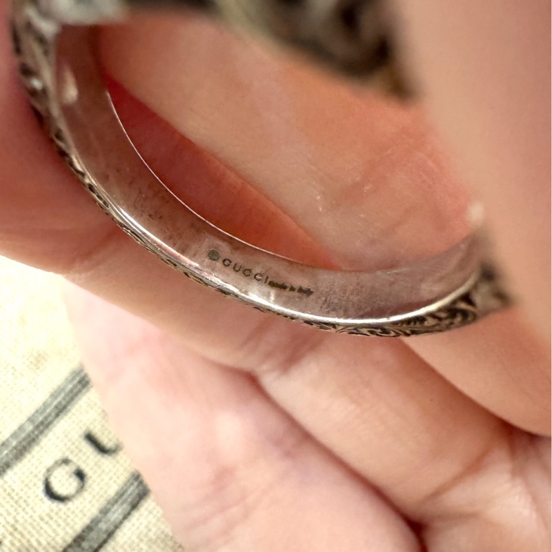 Gucci 古馳 GG marmont 系列 開口做舊戒指 15碼-2
