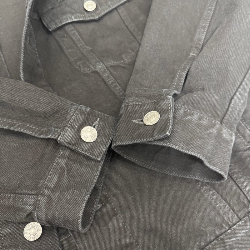 Balenciaga 巴黎世家 做舊施華洛世奇水鑽logo 夾克 黑-2