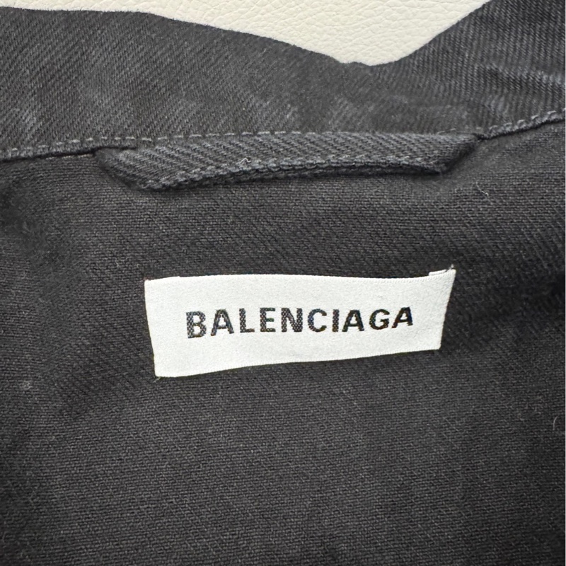 Balenciaga 巴黎世家 做舊施華洛世奇水鑽logo 夾克 黑-3